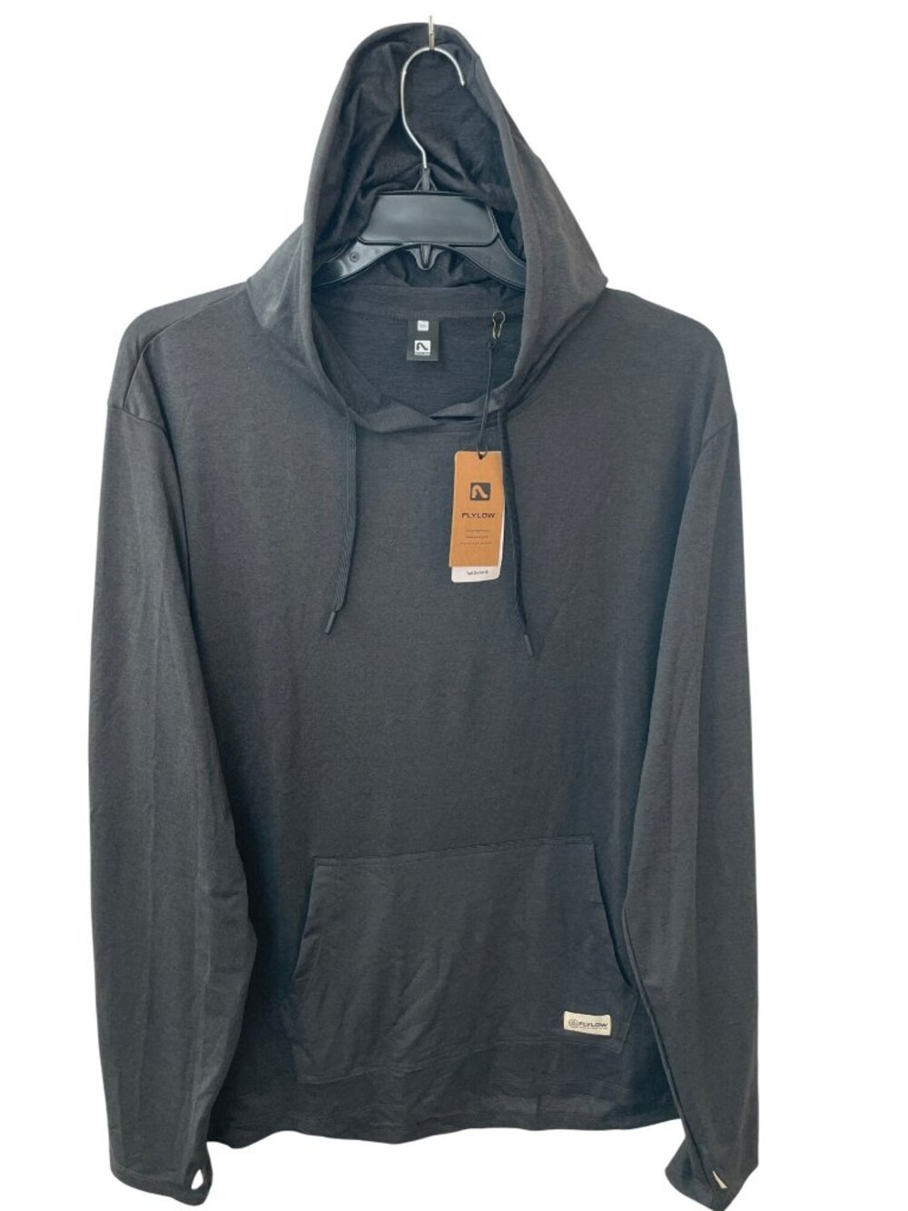Flylow Nash Sun Hoody Black Lightweight Long Sleeve Men's Size 2XL MSRP$99 NWT